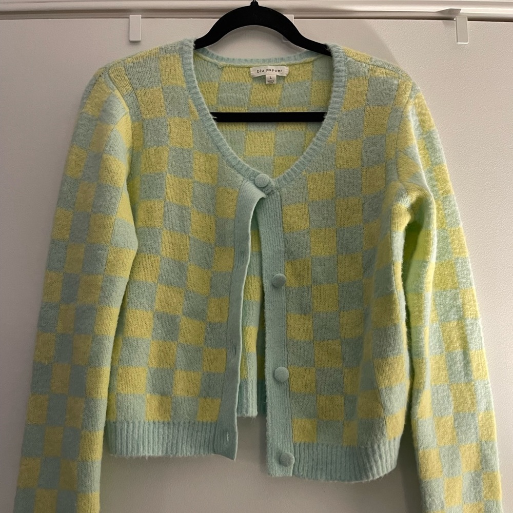 Checkered Cardigan